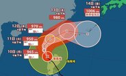 【台風情報】台風26号（フォンウォン）1時間に30キロの速さで西北西へ　最大瞬間風速50メートルの予測も　13日午前には台湾方面か【雨と風のシミュレーション】　　|　富山のニュース｜天気・防災｜チューリップテレビ