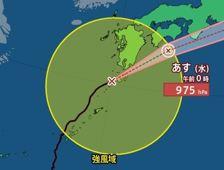 【台風情報】「台風6号(チャンミー)」進路予想　3日に西日本・東日本の太平洋側にかなり接近か　1時間ごとの雨風シミュレーション【気象庁2日13時45分発表】|TBS NEWS DIG