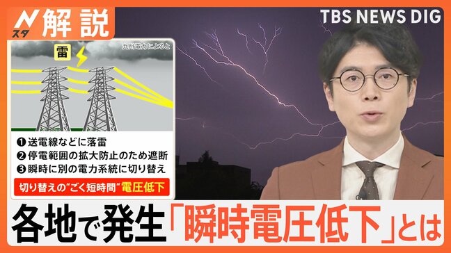 「瞬時電圧低下」とは?電気機器はデータ消失などの可能性も ディズニーでは一時停電でアトラクション停止【Nスタ解説】|TBS NEWS DIG