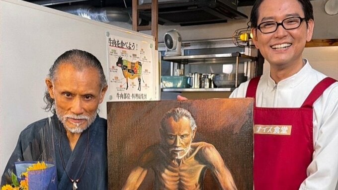 ヨガ姿【 片岡鶴太郎 】ナイツ土屋が油彩で描く「陰影やあばら骨まで細やかに」　精細さと迫力にフォロワー「魔除けに欲しい」|TBS NEWS DIG