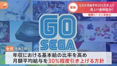 ゲーム大手「セガ」従業員の月額平均給与を30%程度引き上げ| TBS CROSS DIG with Bloomberg