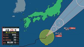 【台風情報】台風26号(スリゲ)10月1日にも関東方面に最接近へ 進路次第で“警報級の大雨”のおそれも…千葉など豪雨被災地も警戒を 今後の雨と風のシミュレーションを見る(気象庁30日午前6時45分発表)|TBS NEWS DIG
