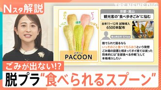 観光地のポイ捨て救う“救世主”誕生?信玄餅やコーヒーカップも容器まで完食 “楽チン”脱プラ最前線【Nスタ解説】|TBS NEWS DIG