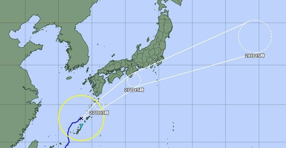 【台風7号】西日本から東日本の太平洋側に接近見込み　26日午後4時時点で奄美市の西、時速約20キロ北東へ　関東甲信は最大200mm降雨か【雨と風のシミュレーション】　|　富山のニュース｜天気・防災｜チューリップテレビ
