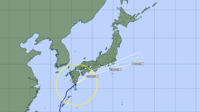 【台風情報】最新 台風6号(チャンミー) 2日夜にかけて九州南部にかなり接近か 東京首都圏には3日に最接近する見込み 東海地方、近畿地方、四国地方、九州南部・奄美地方では線状降水帯発生の可能性...このあとの進路と勢力を詳しく 気象庁 |TBS NEWS DIG