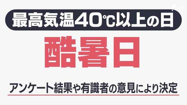最高気温40℃以上は「酷暑日」に決定! 名称決定の背景とは?【気象予報士解説】|TBS NEWS DIG