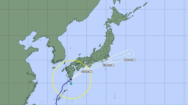 【台風情報】最新 台風6号(チャンミー) 2日夜にかけて九州南部にかなり接近か 東京首都圏には3日に最接近する見込み 東海地方、近畿地方、四国地方、九州南部・奄美地方では線状降水帯発生の可能性...このあとの進路と勢力を詳しく 気象庁 |TBS NEWS DIG