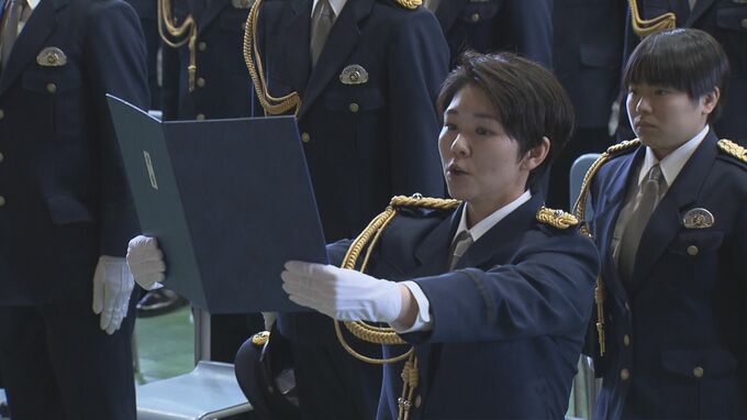 「強くて優しい警察官に」警察学校で入校式、90人が第一歩　福島県警本部|TBS NEWS DIG