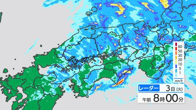 【きょう3/3日(火)広島天気】雨雲は次第に東へ　昼前まで雨続く　北風が強い一日　花粉は｢少なめ｣|TBS NEWS DIG