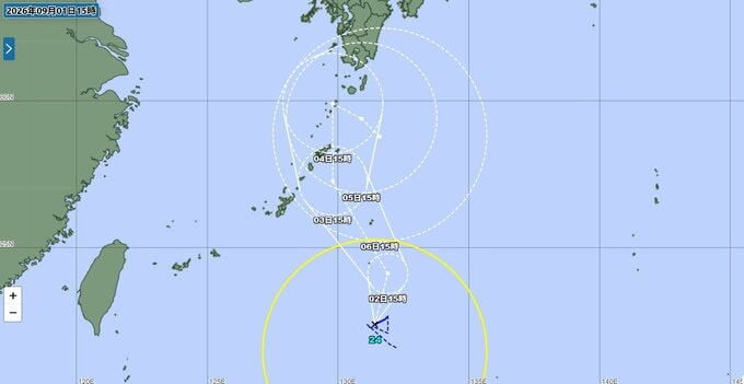 【台風情報】台風24号（クロヴァン）ノロノロ北上で大雨長期化のおそれも…3日（木）4日（金）は西日本・東日本も警戒　最大降水量150ミリの予想【雨と風のシミュレーション】　|　富山のニュース｜天気・防災｜チューリップテレビ