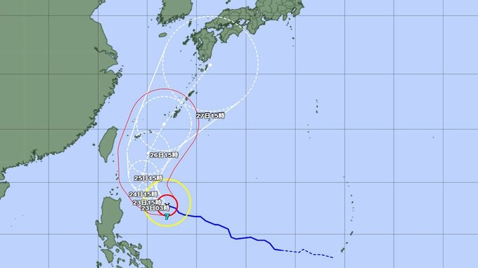 【台風情報】今後は右にカーブし日本列島へ...非常に強い台風7号(メーカラー)　沖縄への影響はどうなる？　このあとの勢力と進路を詳しく　最大瞬間風速70メートル予想　今後の全国の天気を画像で　気象庁　　|　山形のニュース│TUYテレビユー山形