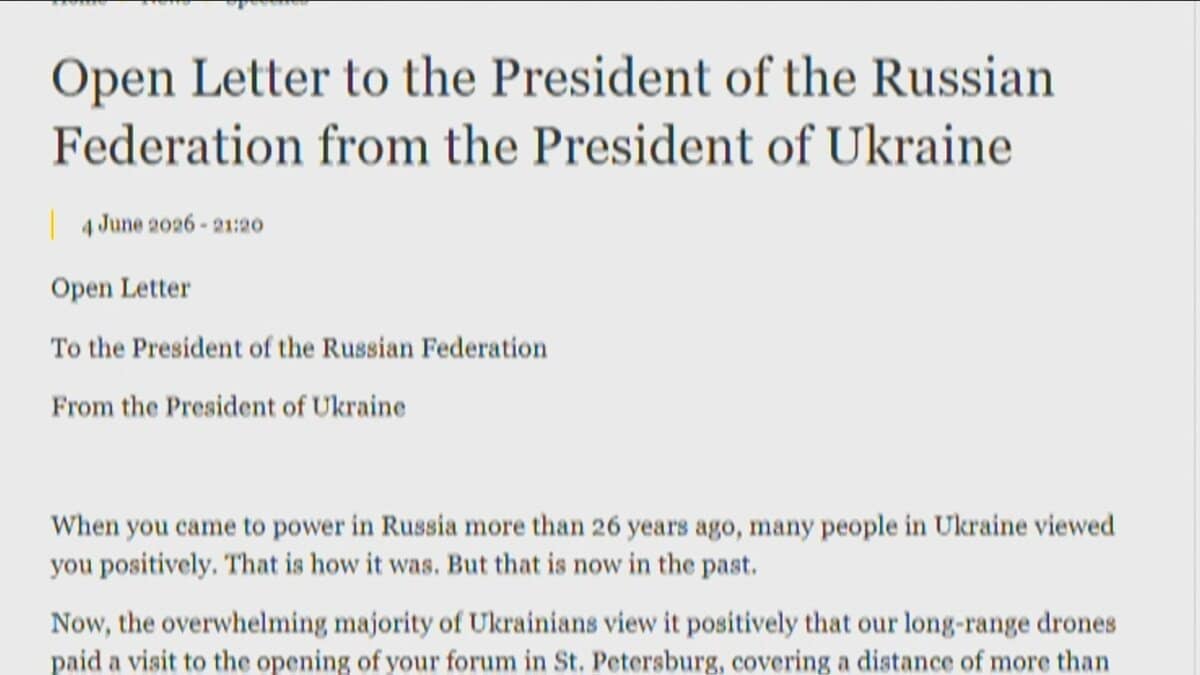 ゼレンスキー大統領がプーチン大統領に公開書簡 首脳レベルでの和平