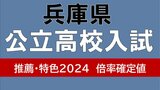 兵庫県公立高校入試2024　市尼崎双星2.55倍　市西宮2.5倍　神戸2.45倍【推薦入学と特色選抜、志願倍率の確定値】|TBS NEWS DIG