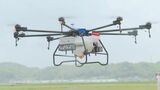 国内最大級の農薬散布「ドローン」 タンク容量70リットル…性能披露 大分 | 大分のニュース|OBS NEWS|大分放送