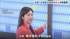 島根1区補選で当選の亀井亜紀子議員が初登院「地方の声伝えたい」| TBS CROSS DIG with Bloomberg