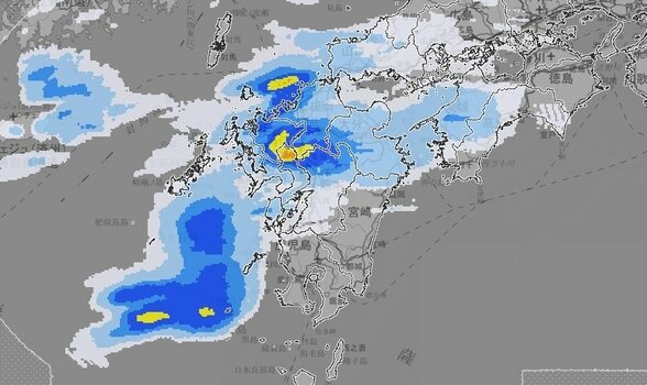 【大雨情報】九州北部　長崎県に線状降水帯直前予測発表　今後線状降水帯が発生して大雨災害発生の危険度が急激に高まる可能性　6日夕方にかけて土砂災害に、5日夜遅くにかけて低い土地の浸水、河川の増水や氾濫に厳重に警戒【雨風シミュレーション】　|　富山のニュース｜天気・防災｜チューリップテレビ