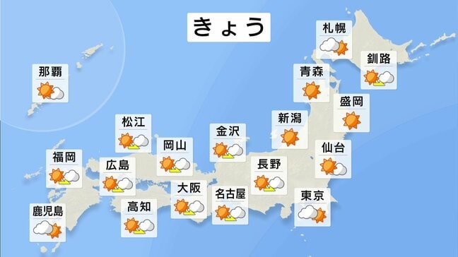 【きょう30日の天気】朝は今シーズン一番の冷え込み 日中は日差しあたたかく洗濯日和に 金曜日からは荒天へ|TBS NEWS DIG