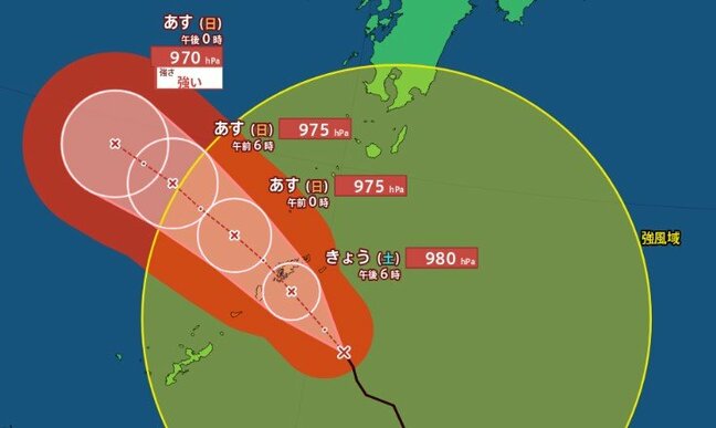 【台風13号 14日午後1時半更新】きょう夕方に暴風域伴い奄美地方に接近【詳しい進路予測】暴風に厳重警戒|TBS NEWS DIG