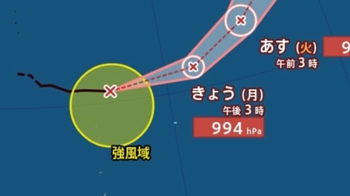 【台風情報】最大瞬間風速25m/s 、998 hPa「台風16号（ペイロー）」小笠原近海を東進中...今後の進路は？20日(木)までの雨・風シミュレーション【気象庁10日午前4時15分発表】|TBS NEWS DIG