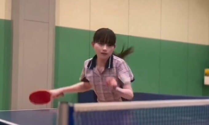 【卓球天使】菊池日菜さん　卓球の練習動画を公開　ポニーテール姿でスマッシュ|TBS NEWS DIG