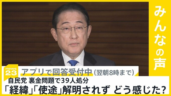 自民党が裏金問題で処分　｢経緯｣｢使途｣は解明されず…どう感じた？【news23】|TBS NEWS DIG