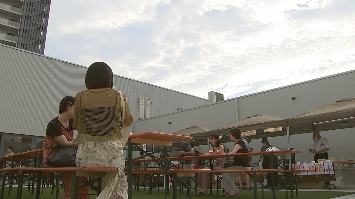 真夏のマジックアワーにビアガーデン 盛岡バスセンターで建て替え後初 真夏のマジックアワーにビアガーデン 盛岡バスセンターで建て替え後初