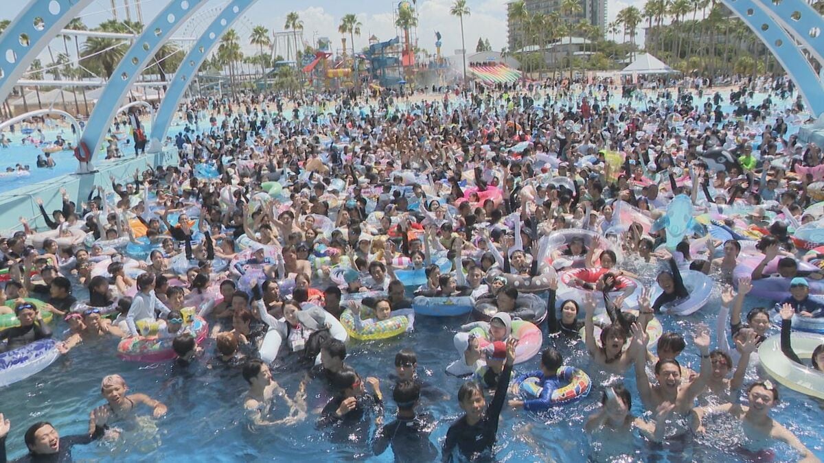 全国各地から涼を求めて… 暑さも行列も“夏の思い出”に ｢大きいプールを楽しんでほしかった｣ 車で6時間かけて来た家族も 三重･桑名市のナガシマジャンボ海水プール