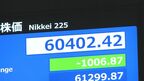 【速報】日経平均 一時1000円以上値下がり　6万1000円台割り込む場面も|TBS NEWS DIG