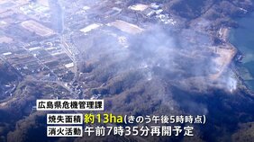 広島・江田島の山火事&nbsp;きょうも消火活動　これまでに13ヘクタール焼失&nbsp;&nbsp;|TBS NEWS DIG