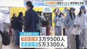 GW最終日で“帰国ラッシュ”　羽田・成田空港で9万人超が入国の予想　東海道新幹線のぞみは午前中「ほぼ満席」|TBS NEWS DIG
