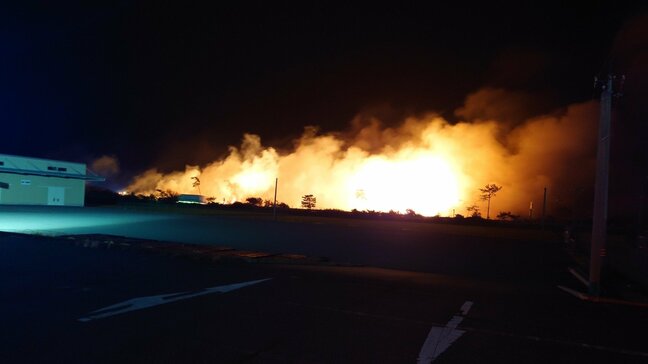 北陸自動車道近くの防風林で大規模火災 野焼きが燃え広がったか 加賀IC～小松ICで通行止め|TBS NEWS DIG