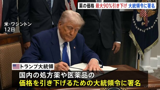 アメリカの薬の価格、最大90％の引き下げ　トランプ氏が大統領令に署名|TBS NEWS DIG