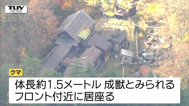 【速報】従業員はパトカーに避難　温泉旅館の館内にクマ居座る （山形・米沢市）|TBS NEWS DIG