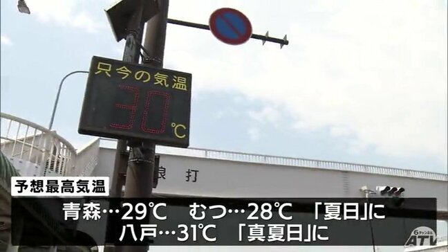 青森県内は各地で真夏日に迫る　青森市は午前で28.3℃に　高気圧に緩く覆われ広い範囲で晴れ|TBS NEWS DIG