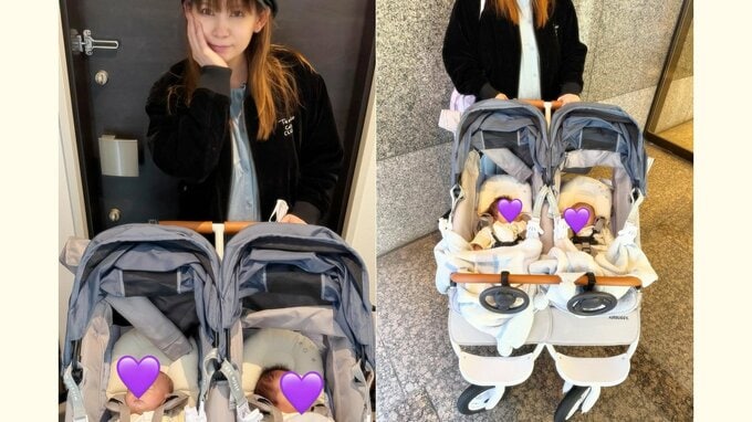 【 中川翔子 】「双子、1カ月健診！」 “産婦人科卒業” に「嬉しいけど寂しい」　双子用ベビーカーでのお出かけに「経験値を得た」|TBS NEWS DIG