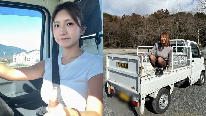 【三田悠貴】「愛車は軽トラ三田悠貴です」軽トラの“華麗なマニュアル運転”披露　「軽トラと言えば三田さん」「かっこいい」など反響|TBS NEWS DIG