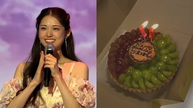 【 松村沙友理 】誕生日をユーモアたっぷりに報告「13歳です」　事務所では〝ぶどうたっぷり〟の誕生日ケーキでお祝いも|TBS NEWS DIG