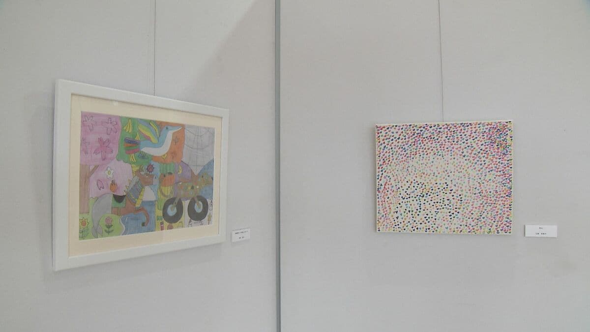 障害のあるアーティストが制作、絵画など34点を展示　「わたしのパレット展」大分市で開催