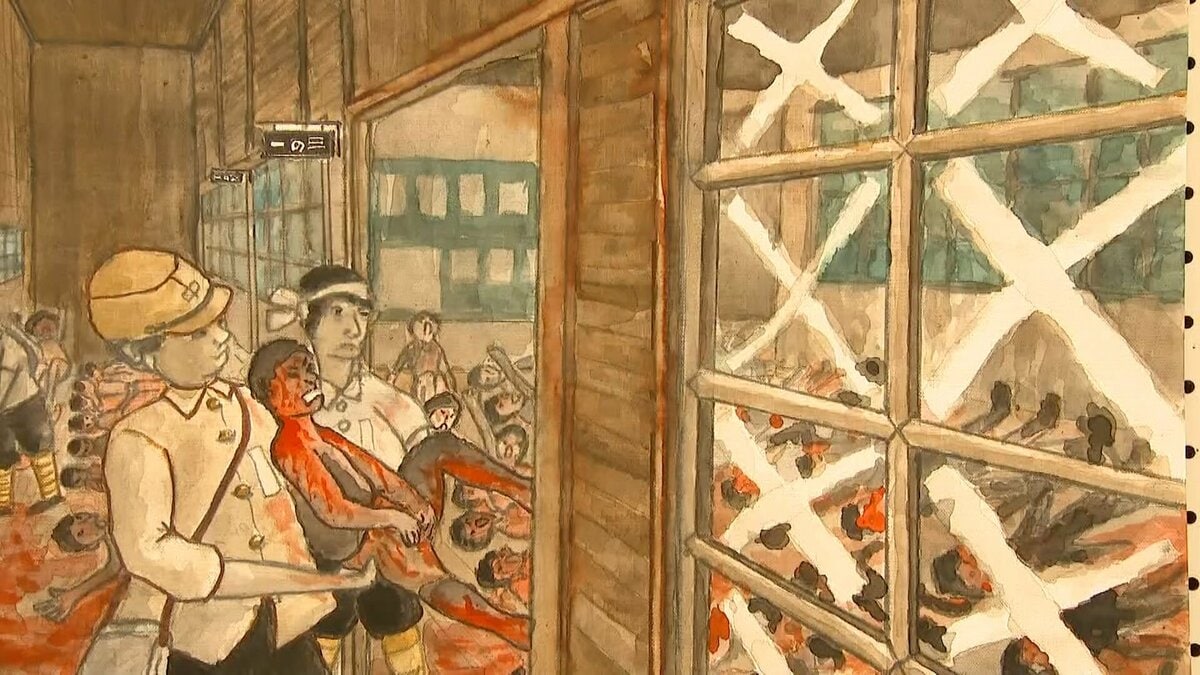 まぶたに焼き付いた残酷な場面 空襲体験を絵画にした男性（94