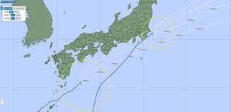 【台風情報】台風7号、8号が太平洋側に接近　関東や東海で大雨・暴風のおそれ、24時間で関東甲信200ミリ、東海250ミリ、近畿150ミリ予想【雨と風のシミュレーション】　|　富山のニュース｜天気・防災｜チューリップテレビ