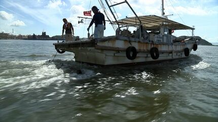 川からゴミが海に豊かな海にたどり着いて」瀬戸内海の海の底を