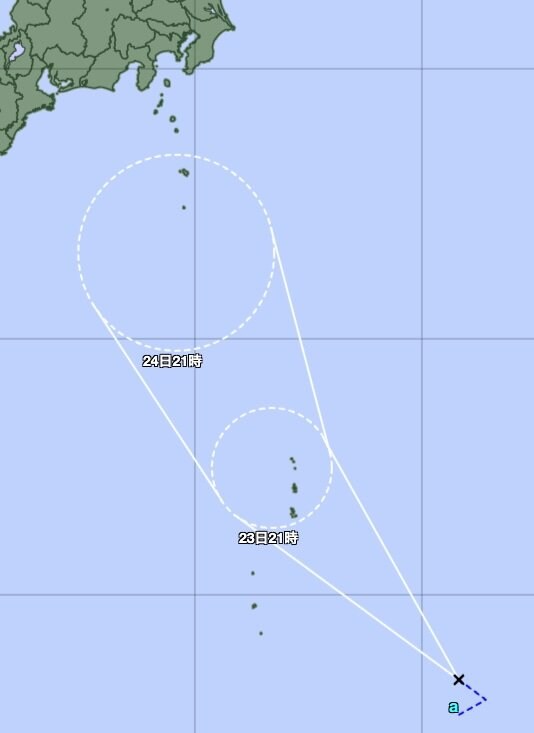 “台風の卵”熱帯低気圧が小笠原沖で成長中、24時間以内に台風へ…24日にかけ北上見込み【雨風シミュレーション】　|　富山のニュース｜天気・防災｜チューリップテレビ