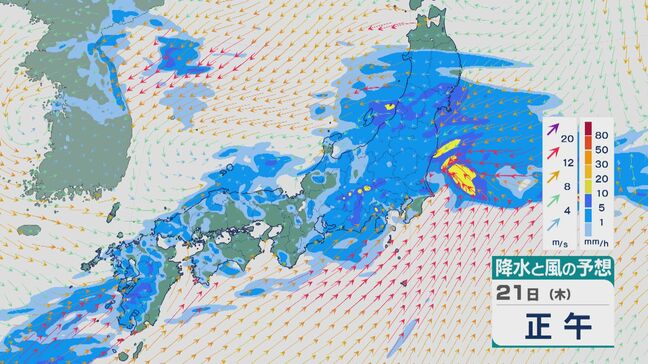 梅雨前線の南下と日本海を進む低気圧の接近で北陸地方は1時間に30ミリの“激しい雨”のところも 大雨による土砂災害などに注意・警戒を 雨と風シミュレーション|TBS NEWS DIG