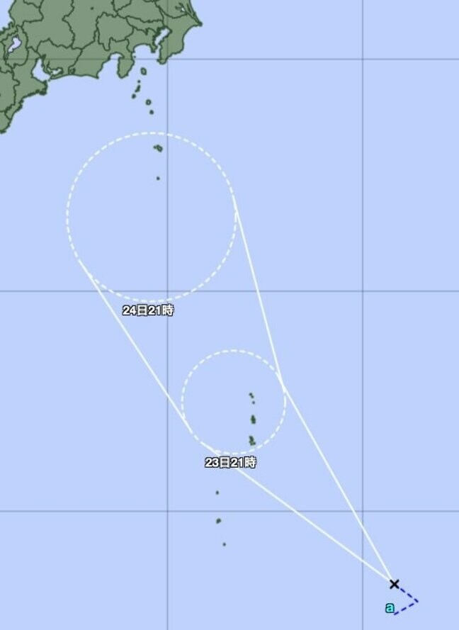 “台風の卵”熱帯低気圧が小笠原沖で成長中、24時間以内に台風へ…24日にかけ北上見込み【雨風シミュレーション】|TBS NEWS DIG