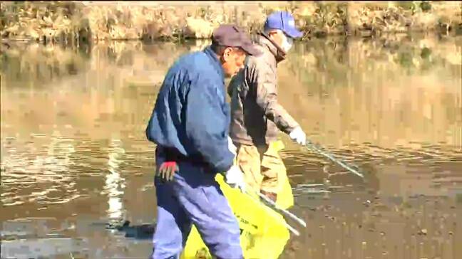 花見シーズン前に河川敷をきれいに! 住民らが清掃活動 宮城・柴田町|TBS NEWS DIG