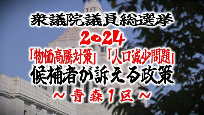 【衆院選・青森1区】有権者が重視する「物価高騰対策」「人口減少問題」候補者が訴えている政策は？【衆議院議員総選挙2024】　|　青森のニュース│ATV NEWS│青森テレビ