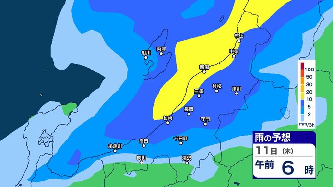 【大雨情報】新潟県内は雷を伴った非常に激しい雨か　土砂災害や低地の浸水、河川の増水に注意・警戒【3時間ごとの雨シミュレーション・10日午後9時更新】　|　新潟のニュース・天気｜BSN NEWS｜BSN新潟放送