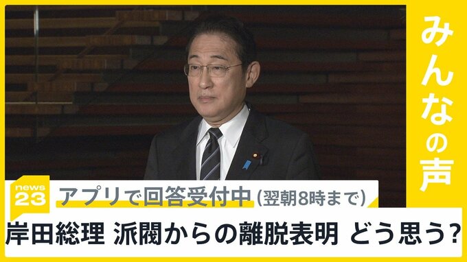 「政治とカネ」問題を受け　岸田総理が派閥からの離脱を表明…どう思う？【news23】|TBS NEWS DIG
