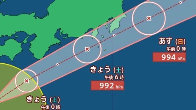 【ダブル台風情報】北上中の「台風7号（メーカラー）」西日本から東日本の太平洋側にかなり接近 「台風8号（ヒーゴス）」は速度を上げ日本から遠ざかる 雨風シミュレーションと最新進路予想　【気象庁27日午前8時更新】 　|TBS NEWS DIG