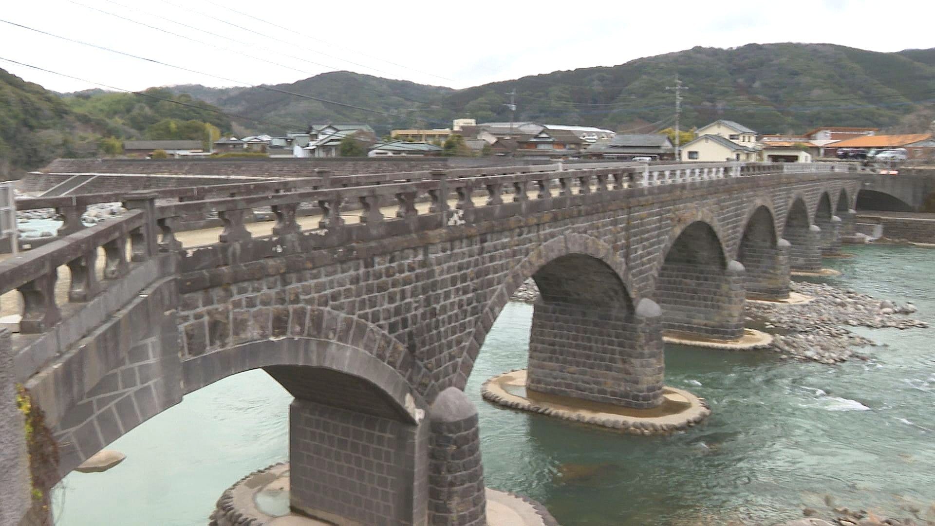 国の重要文化財「耶馬渓橋」復旧 豪雨で被災、1年8か月ぶりに通行再開